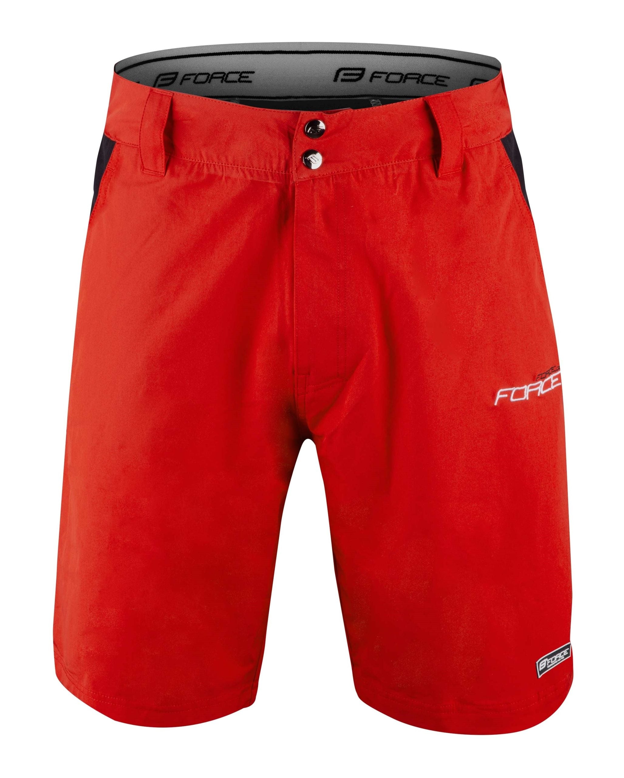 Pantaloni Force Blade MTB cu sub-pantaloni cu bazon rosu XXL