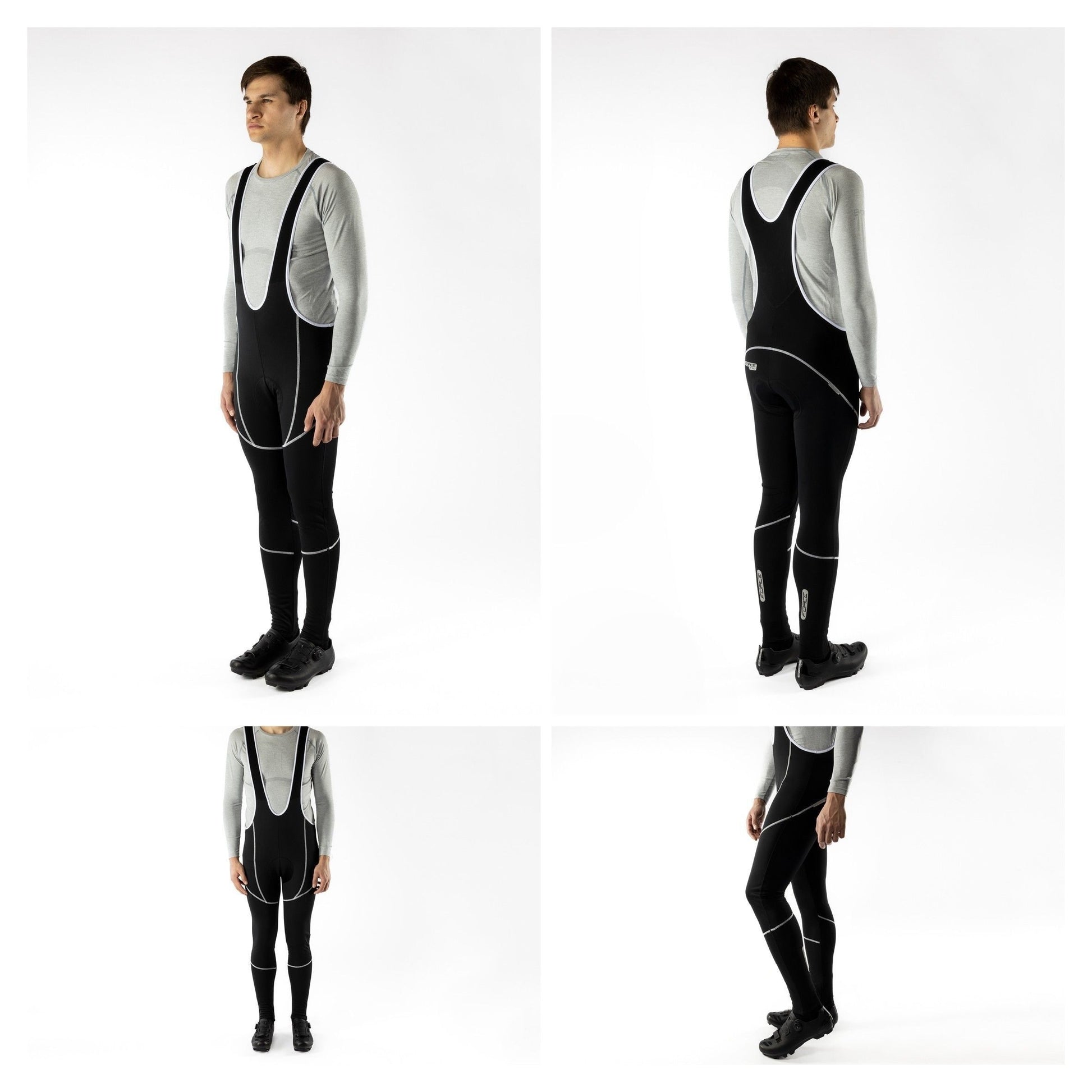 pantaloni force z70 cu bretele si bazon negri l 3