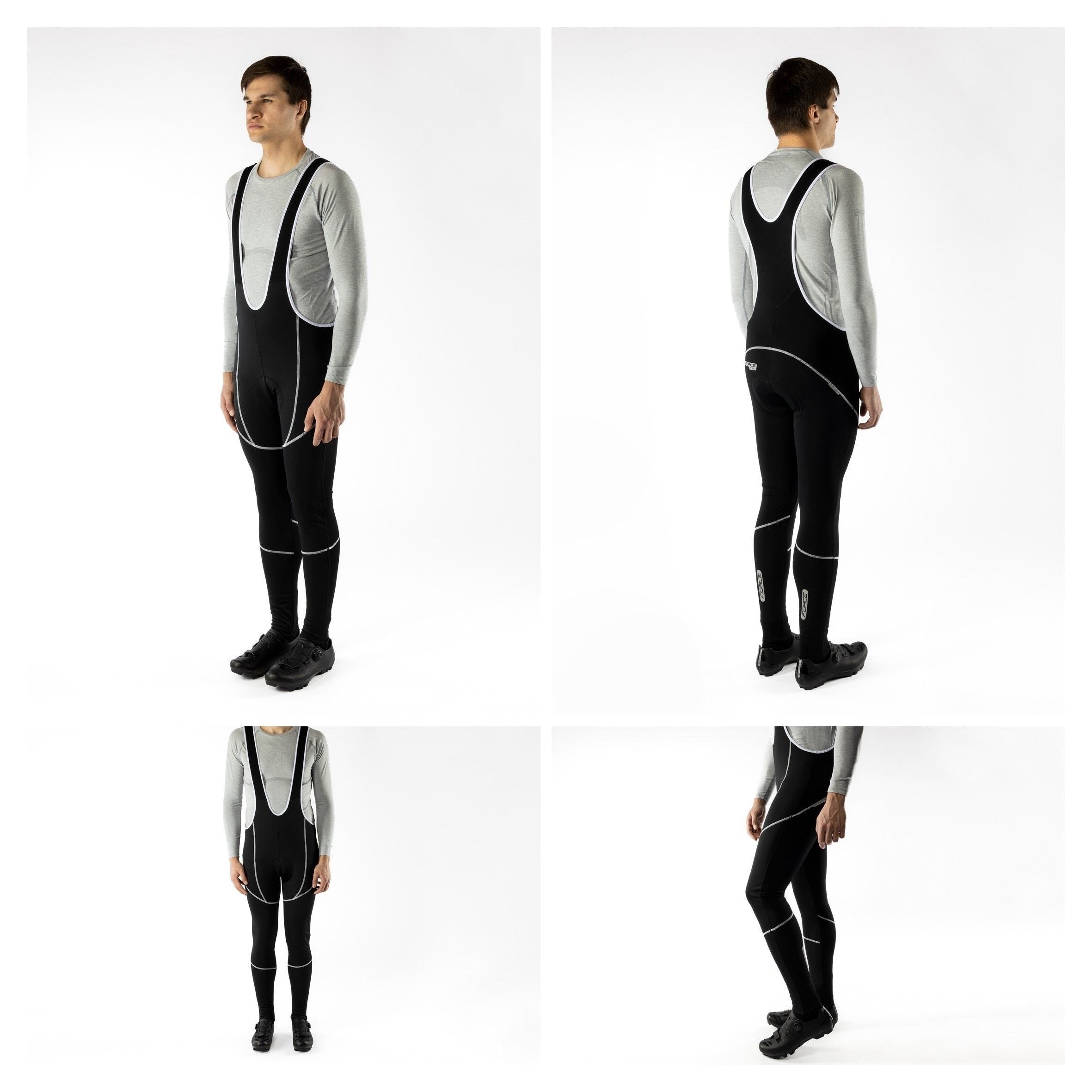 pantaloni force z70 cu bretele si bazon negri m 3