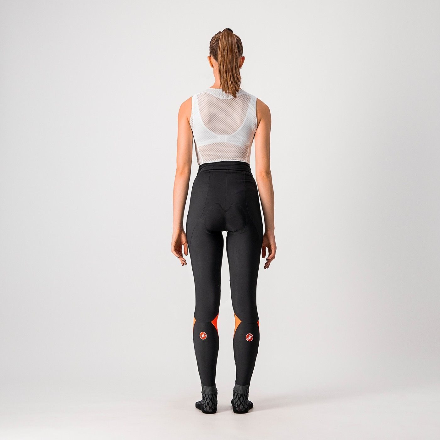 pantaloni lungi castelli velocissima de dama negru roz l 2
