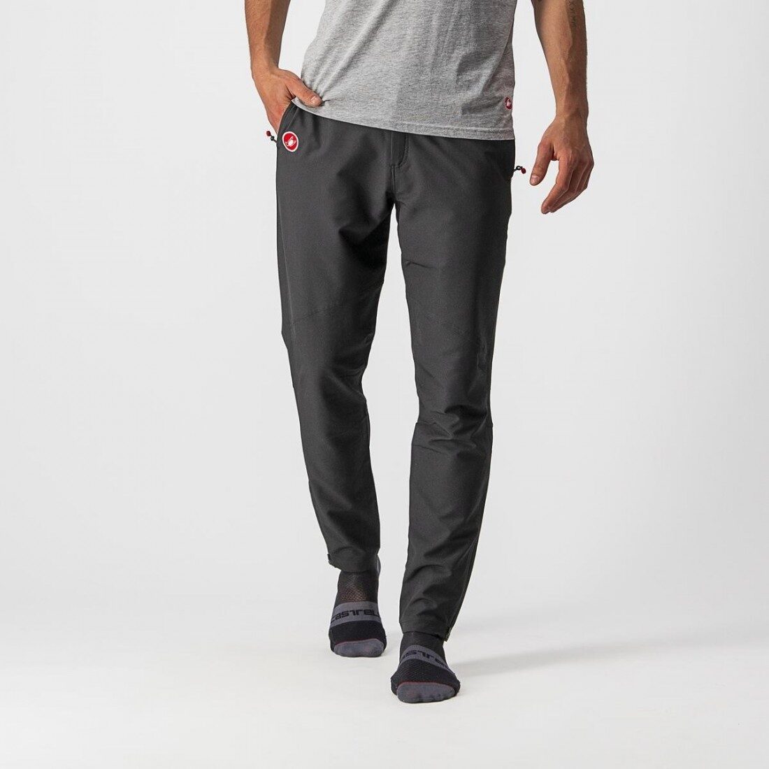 pantaloni lungi casual castelli milano negru m