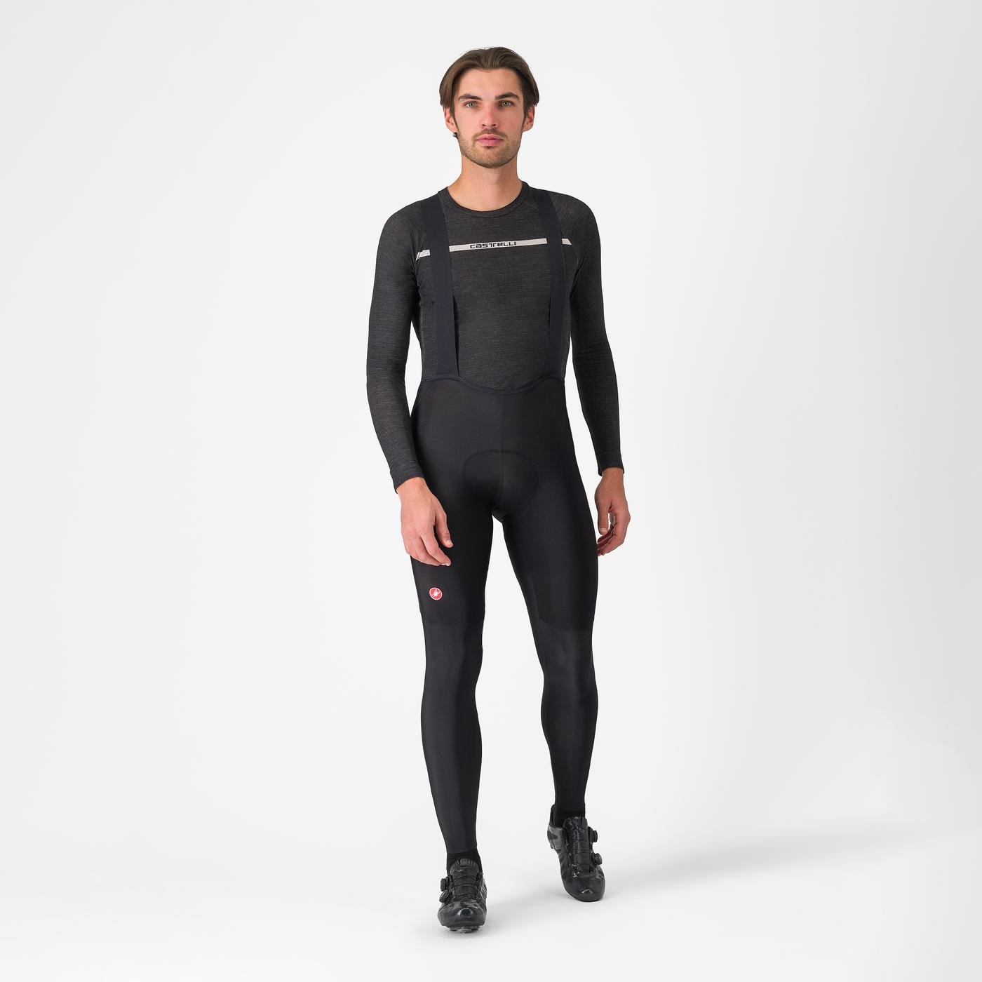 Pantaloni lungi cu bretele Castelli Competizione Negri M