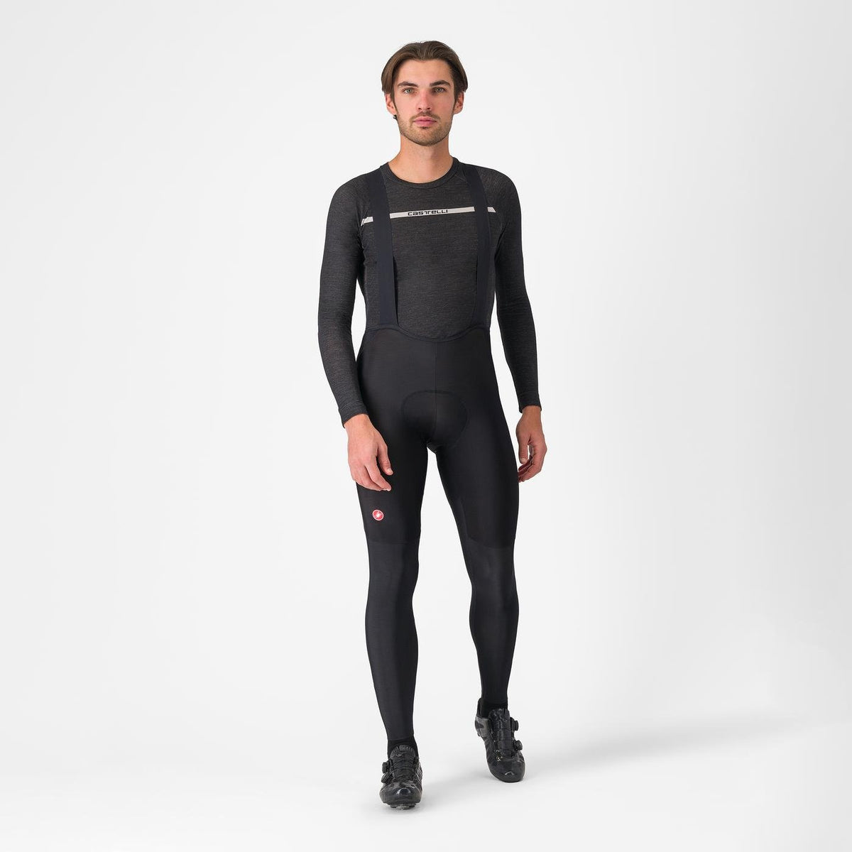 Pantaloni lungi cu bretele Castelli Competizione Negri