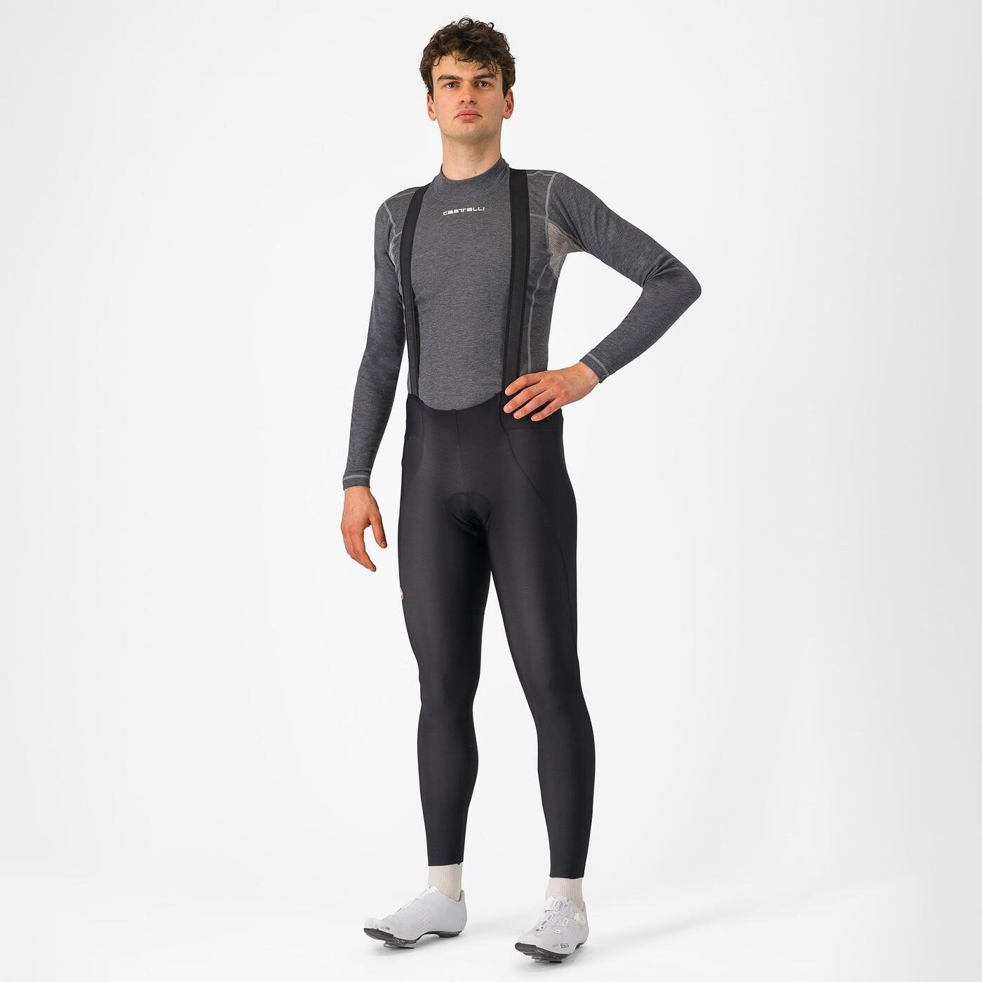 pantaloni lungi cu bretele castelli espresso negru l 7