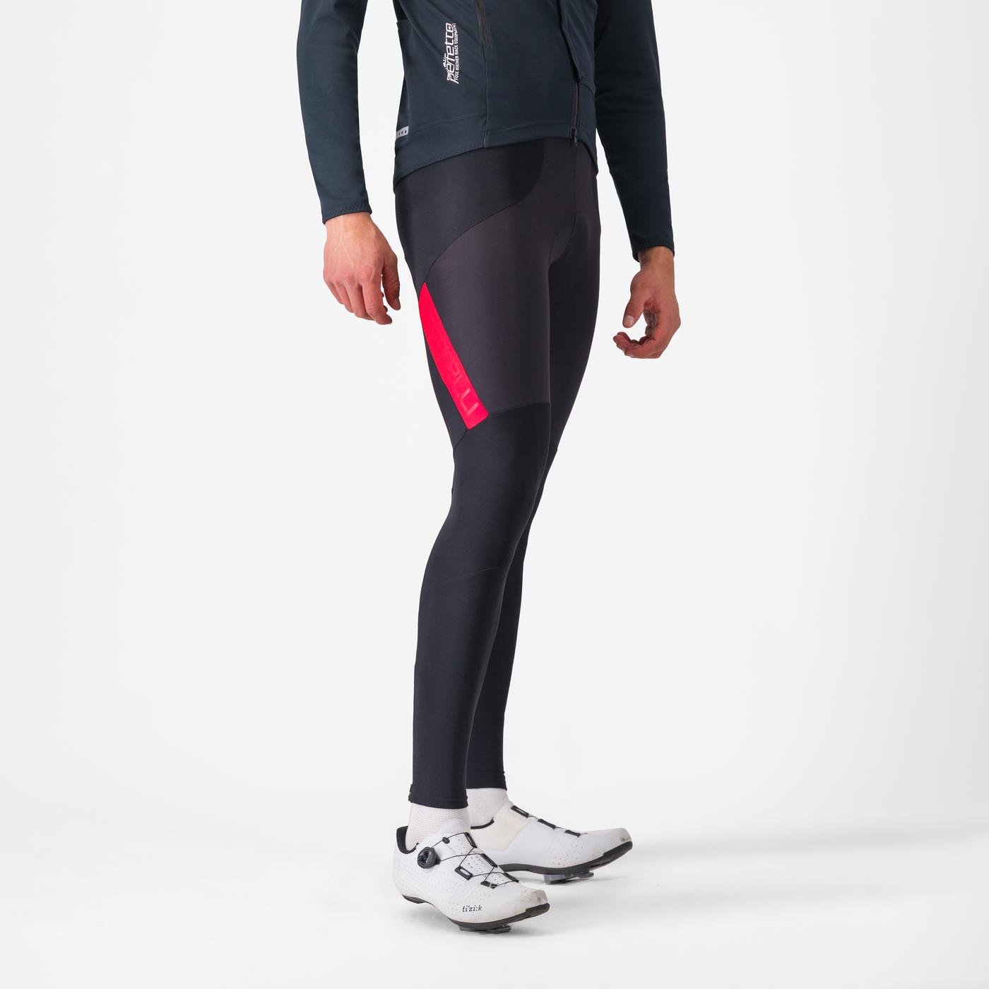 Pantaloni lungi cu bretele Castelli Sorpasso RoS Negru/Rosu XXL