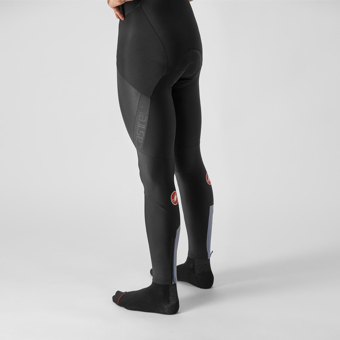 pantaloni lungi cu bretele castelli sorpasso ros negru s 8