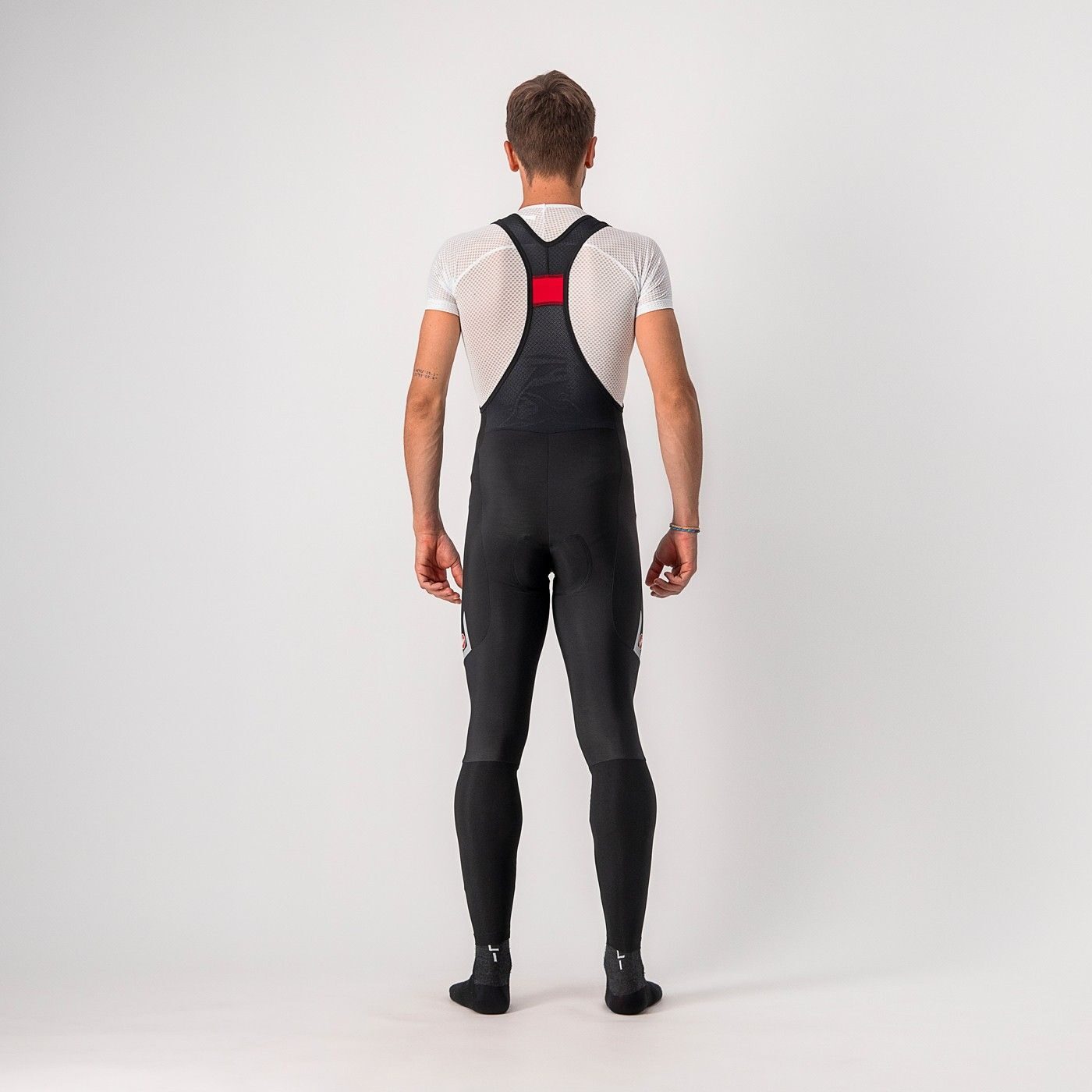 pantaloni lungi cu bretele castelli velocissimo 5 negru gri xxl
