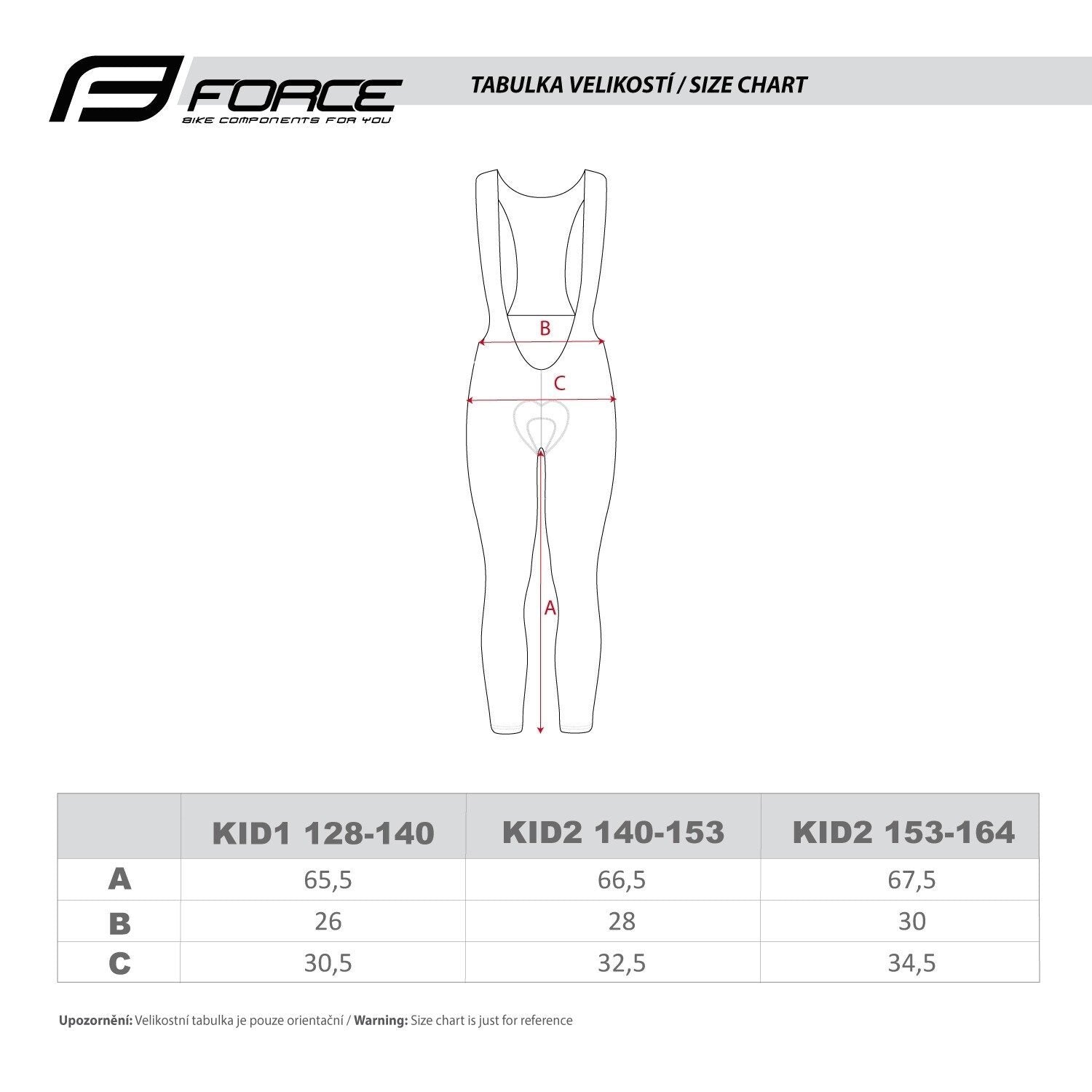 pantaloni lungi cu bretele si bazon force reflex line copii 128 140cm 5