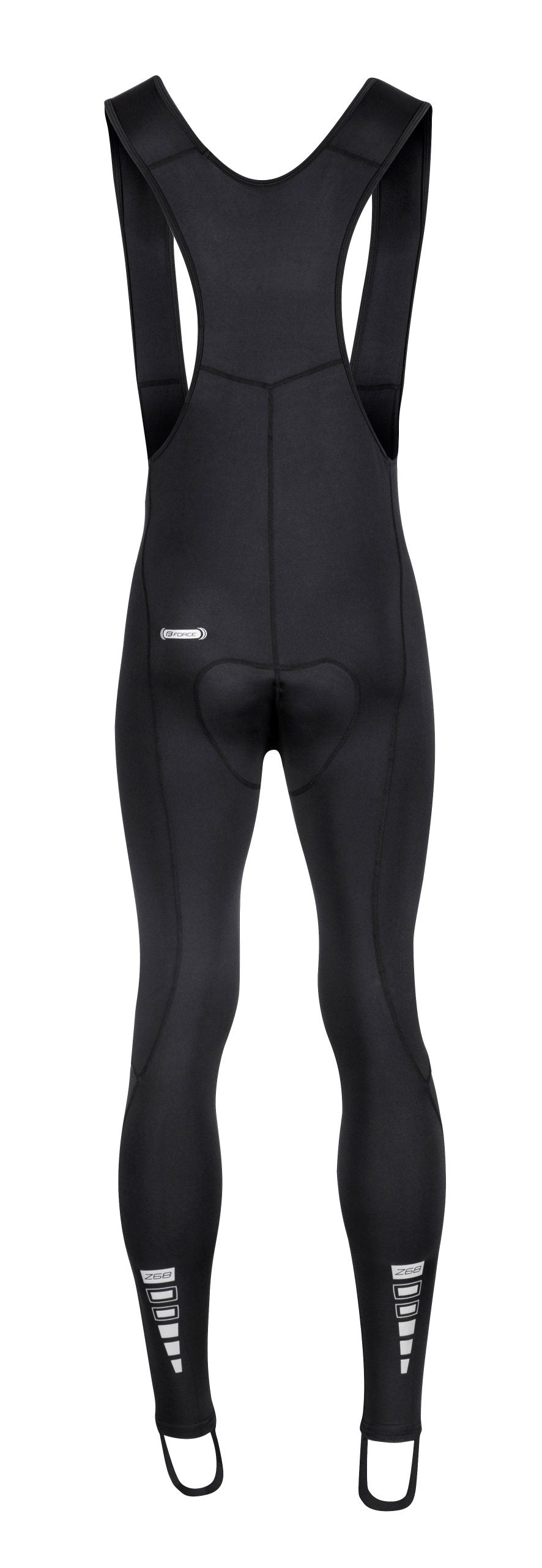 Pantaloni lungi cu bretele si bazon Force Z68 negri M