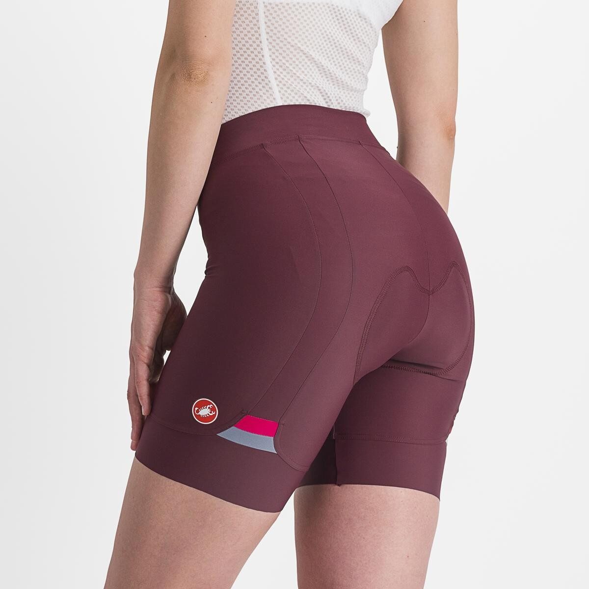 pantaloni scurti castelli prima de dama visiniu rosu l 2