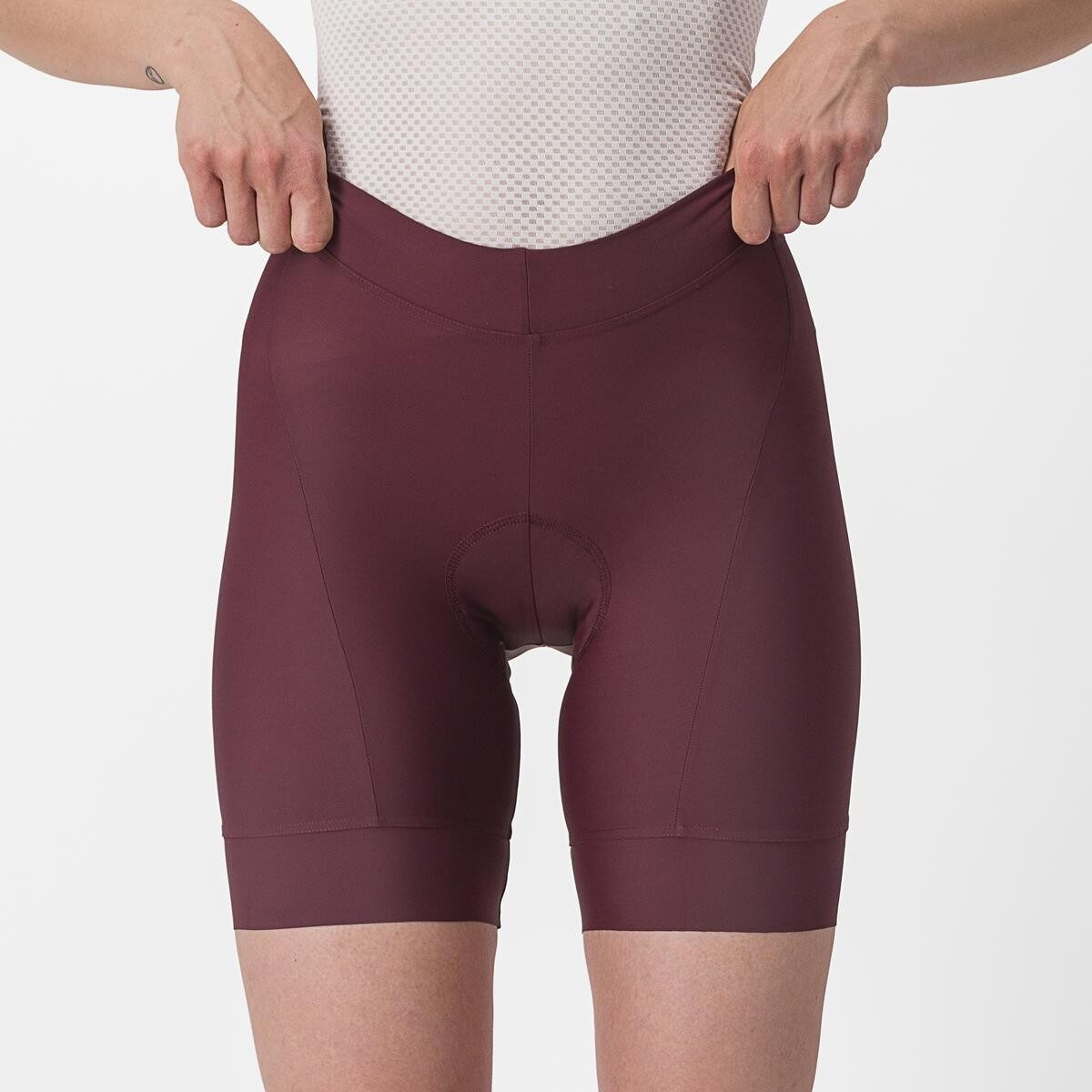 pantaloni scurti castelli prima de dama visiniu rosu m 4