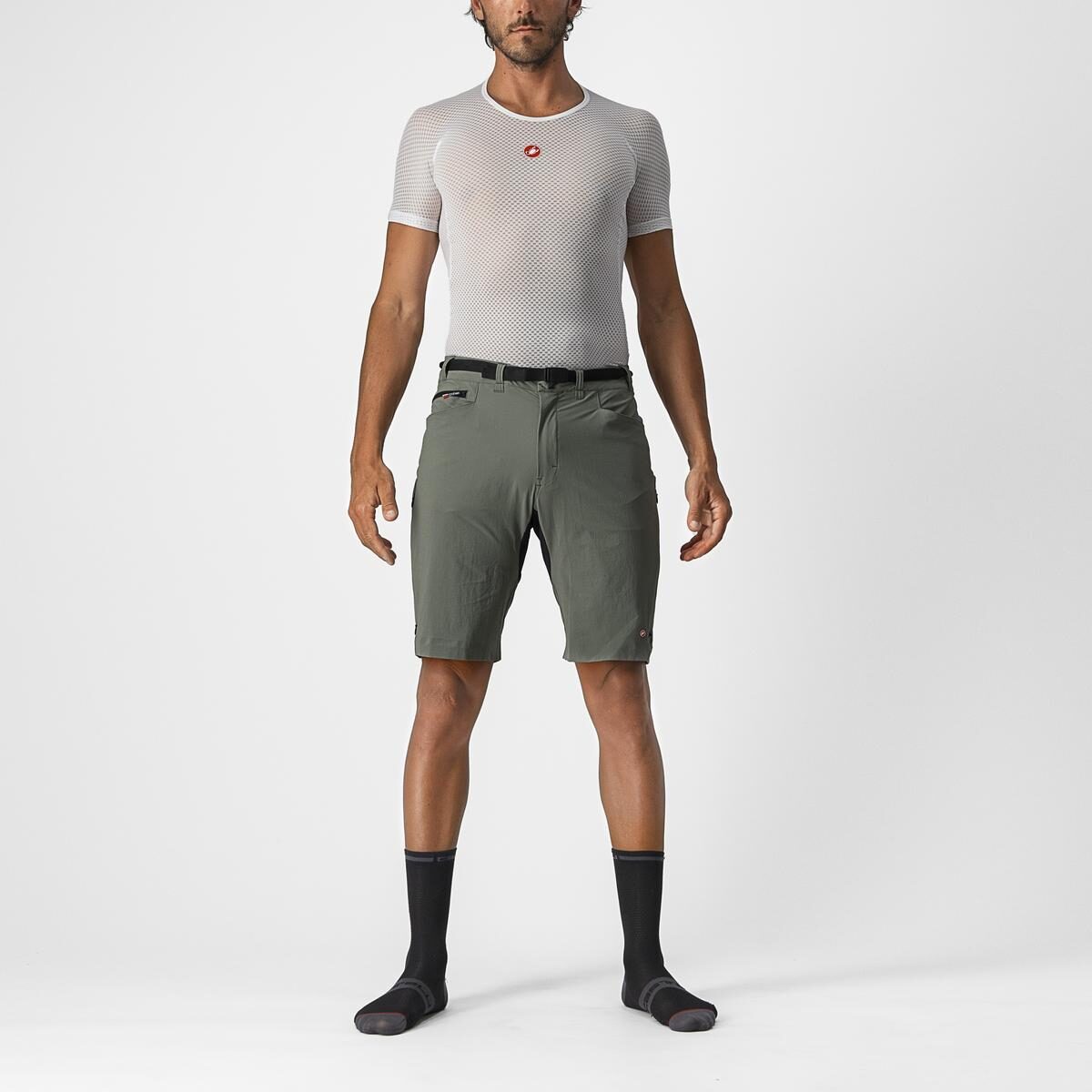 pantaloni scurti castelli unlimited trail baggy kaki xl