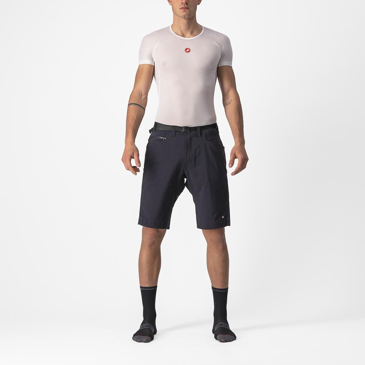 pantaloni scurti castelli unlimited trail baggy negru m
