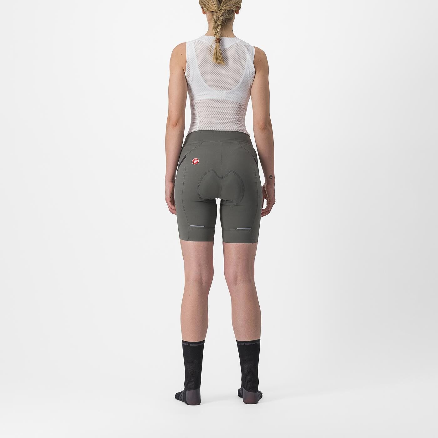 pantaloni scurti castelli velocissima 3 de dama gri antracit l 1