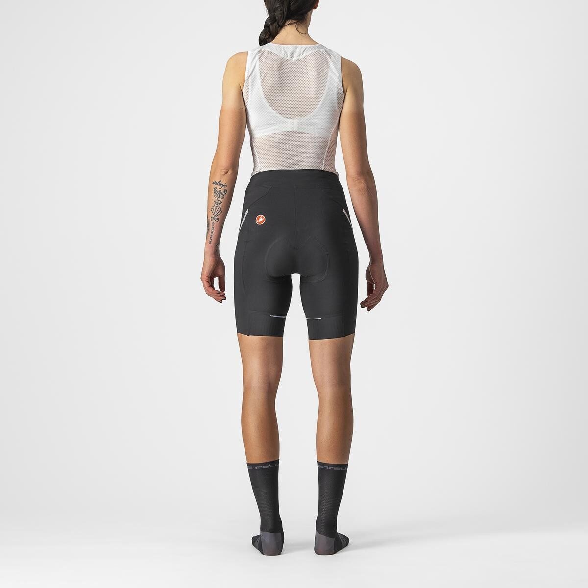 pantaloni scurti castelli velocissima 3 de dama negru argintiu l 1