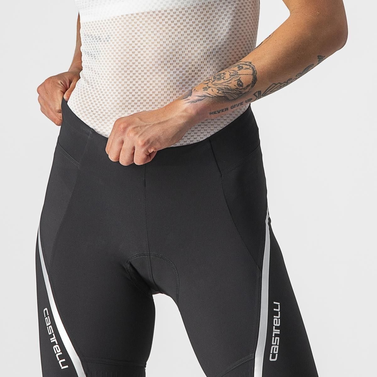 pantaloni scurti castelli velocissima 3 de dama negru argintiu m 2
