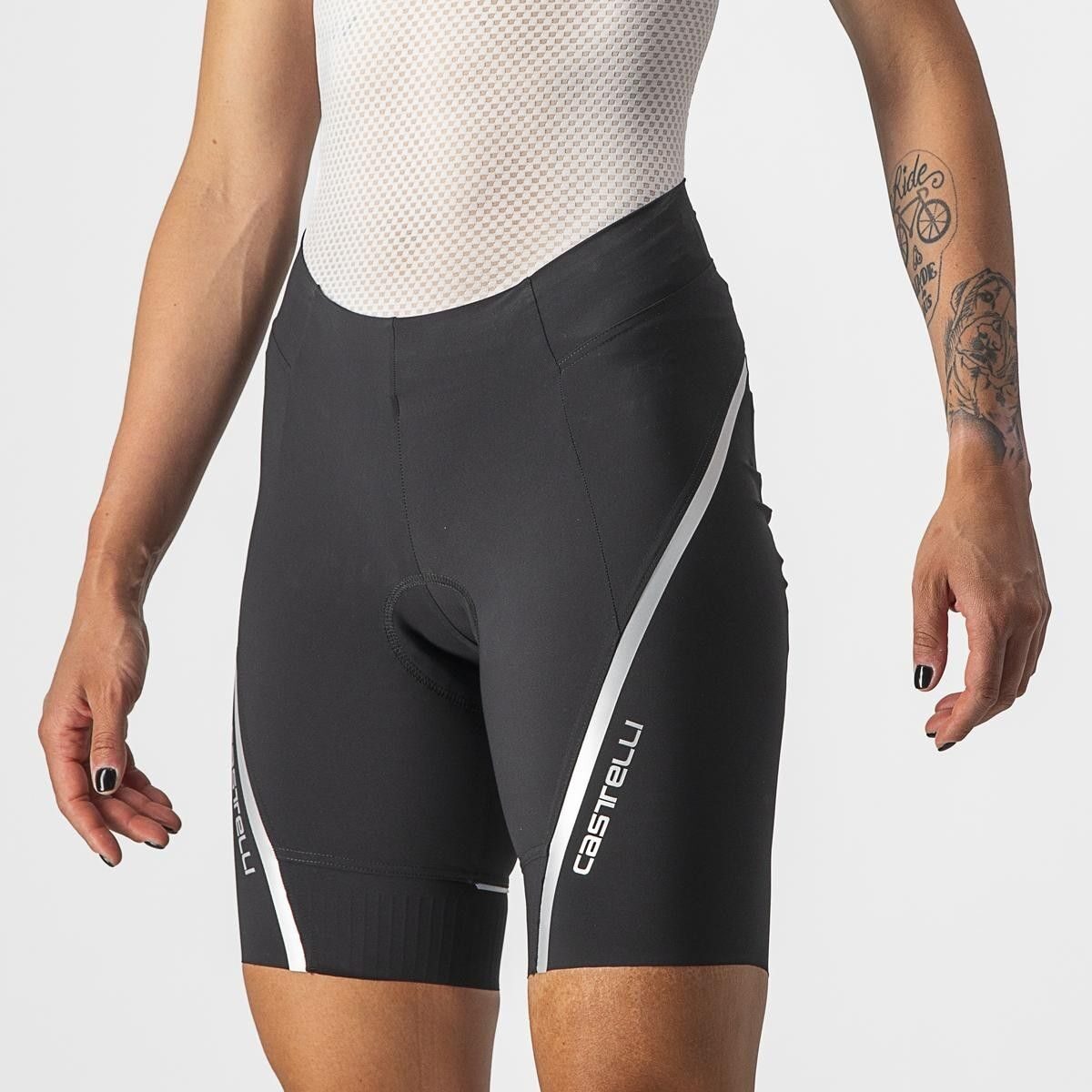 pantaloni scurti castelli velocissima 3 de dama negru argintiu s 3