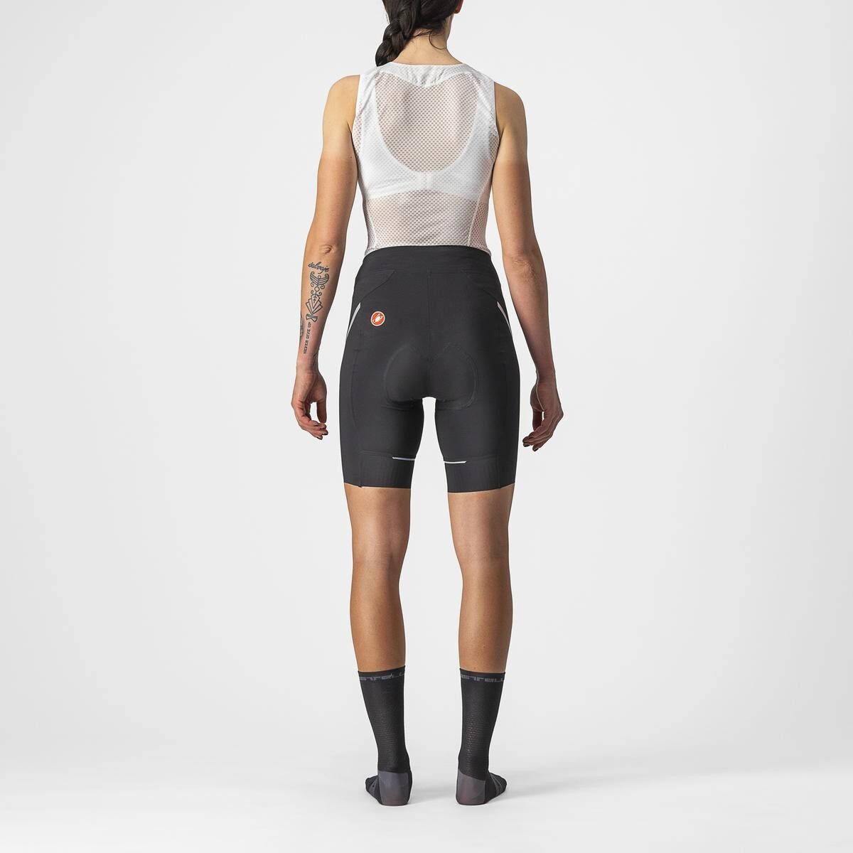 pantaloni scurti castelli velocissima 3 de dama negru argintiu xl 1