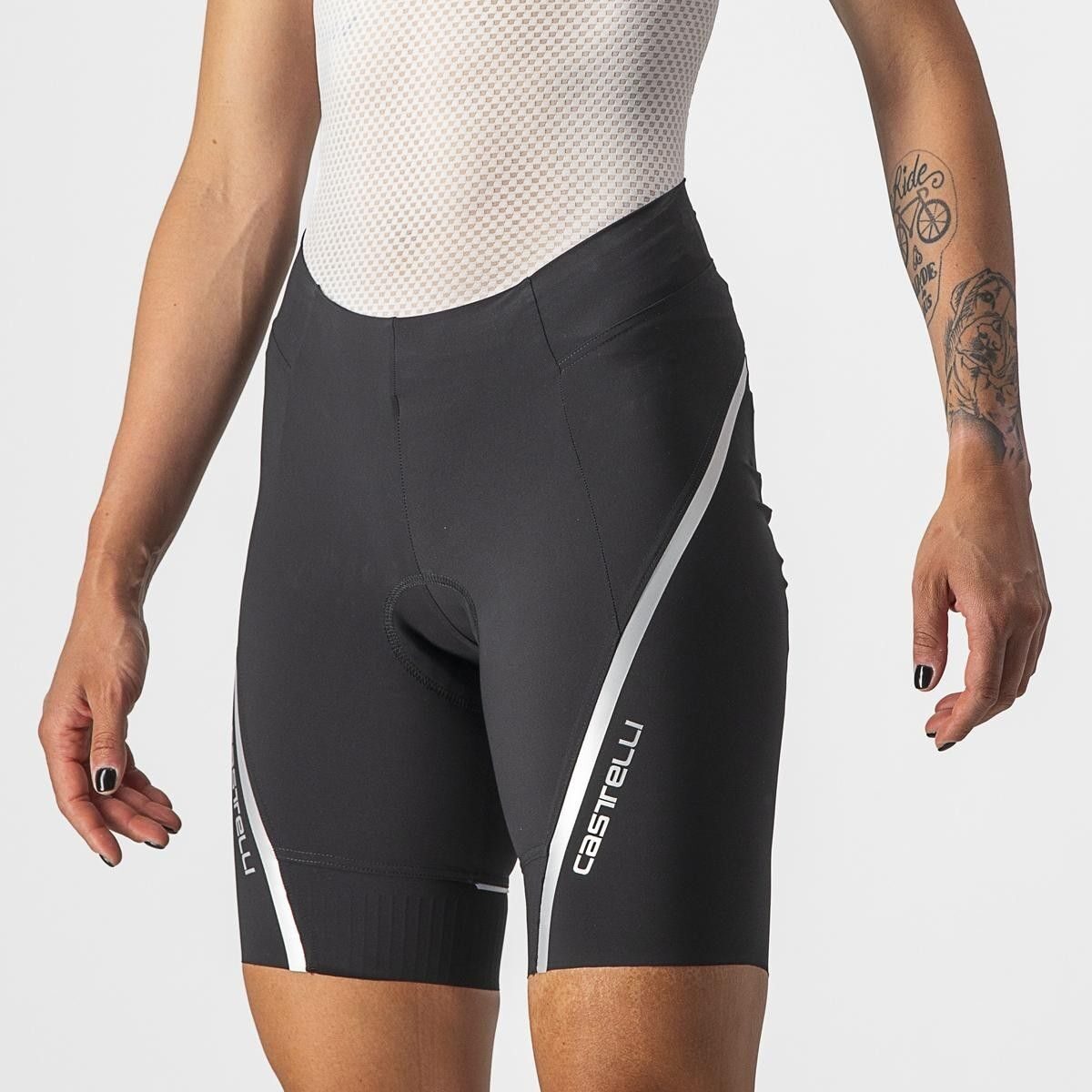 pantaloni scurti castelli velocissima 3 de dama negru argintiu xl 3