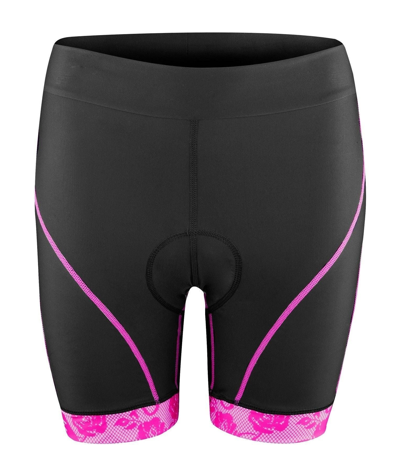 pantaloni scurti cu bazon force rose lady negru roz m 3
