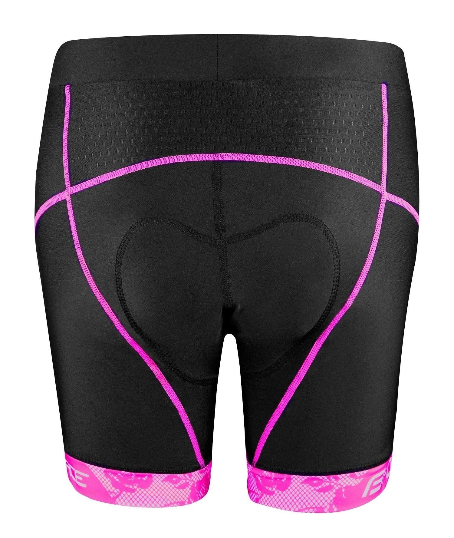 pantaloni scurti cu bazon force rose lady negru roz m