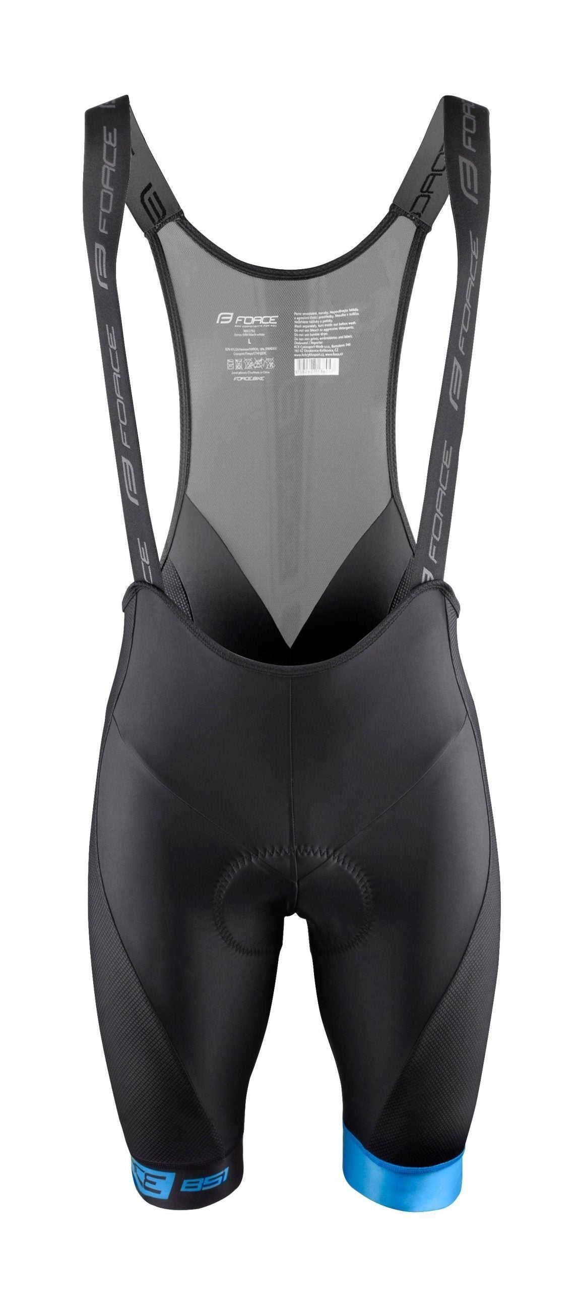 pantaloni scurti cu bazon si bretele force b51 negru albastru s scaled
