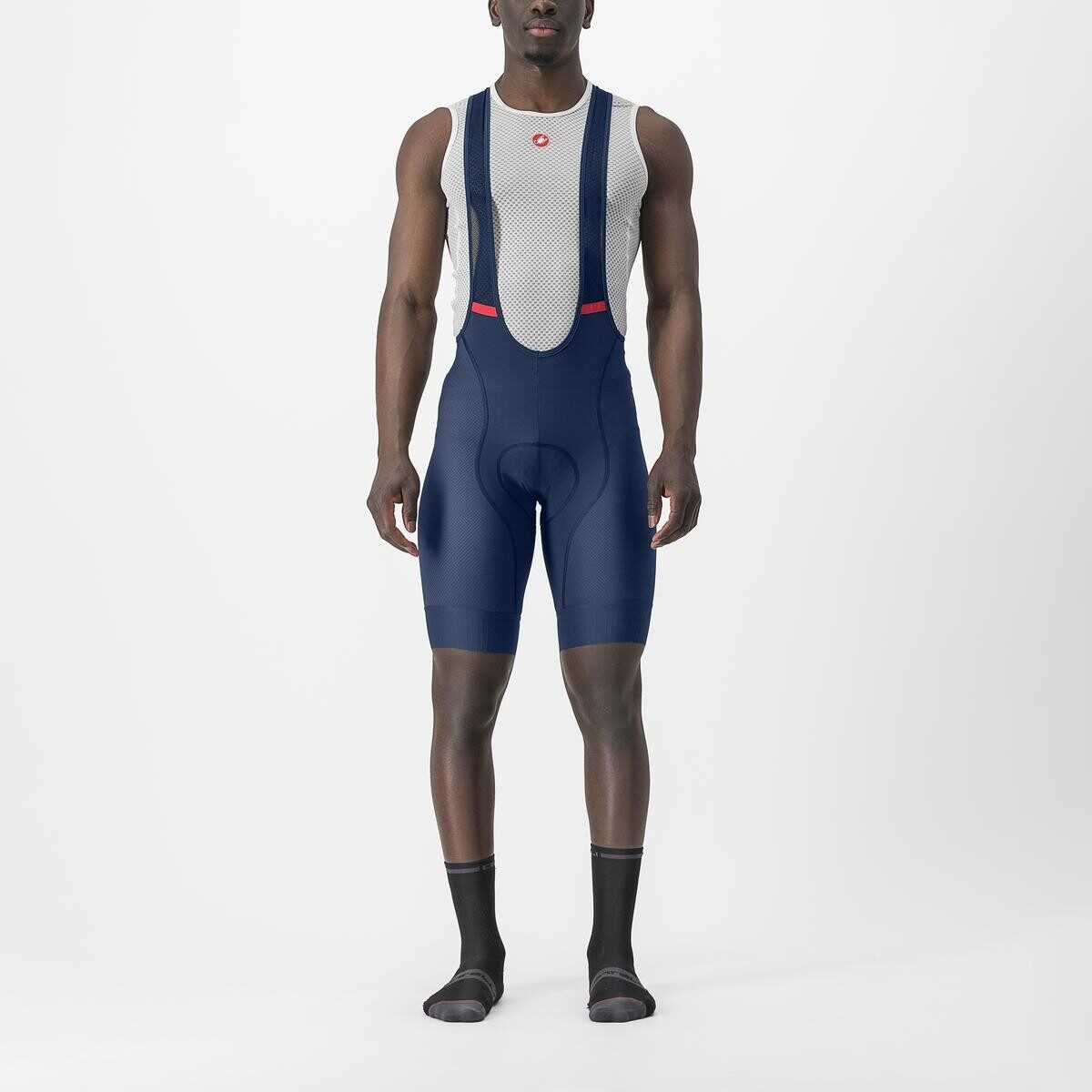 pantaloni scurti cu bretele castelli competizione indigo l 3