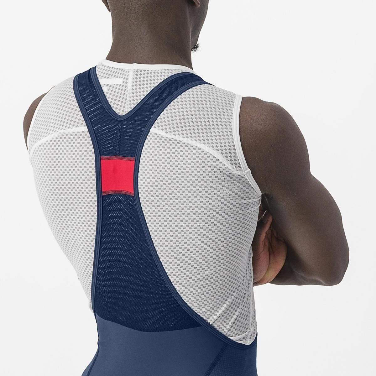 pantaloni scurti cu bretele castelli competizione indigo m 1