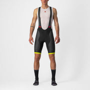 pantaloni scurti cu bretele castelli competizione kit negru galben fluo xxxl