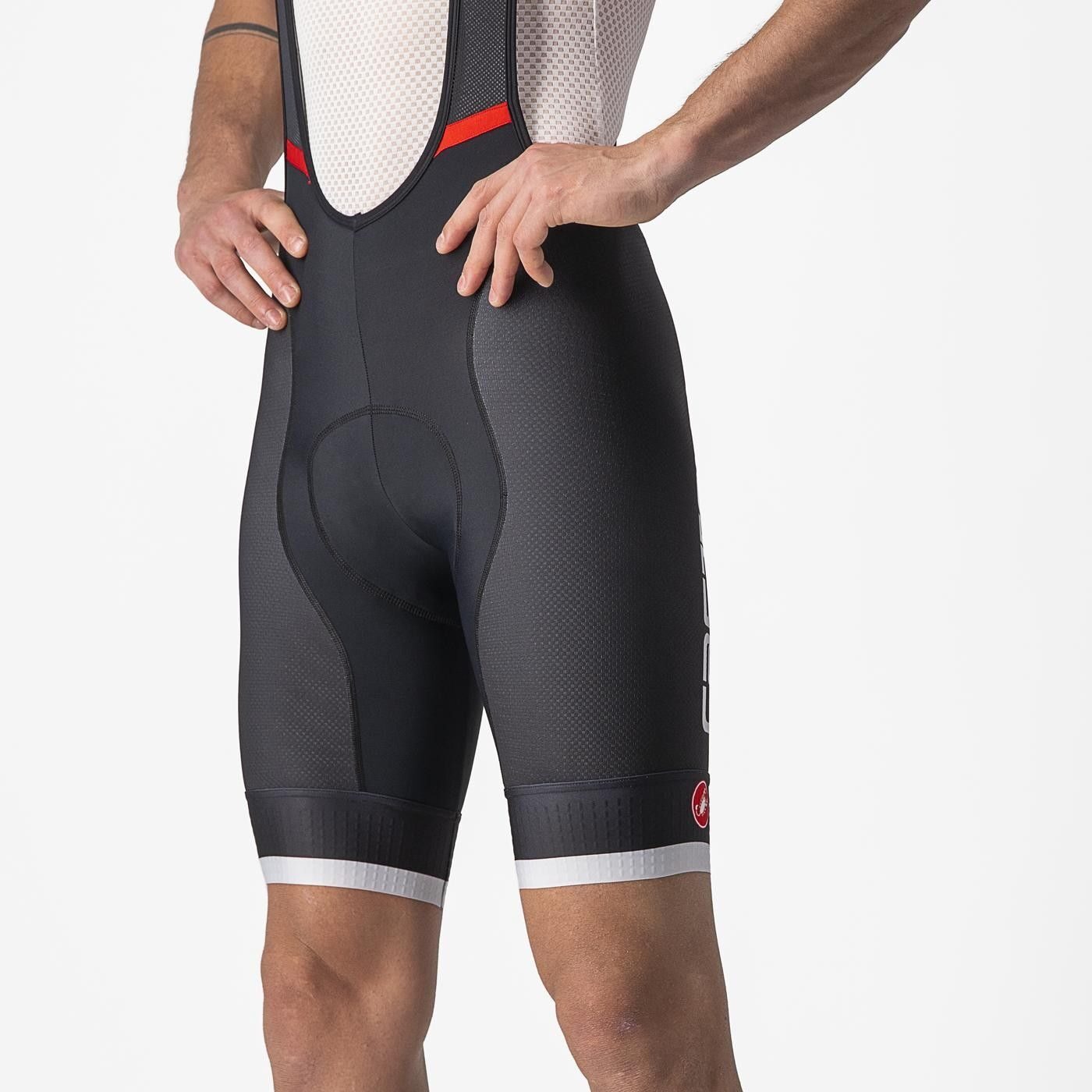 pantaloni scurti cu bretele castelli competizione kit negru gri xxl 3