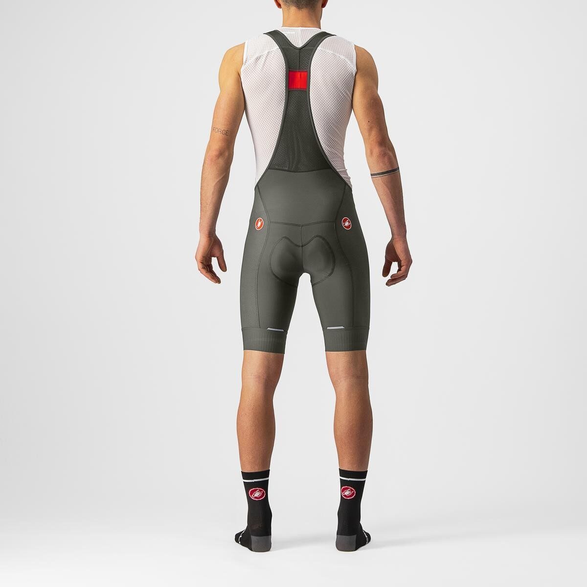 pantaloni scurti cu bretele castelli competizione verde inchis xxxl 1
