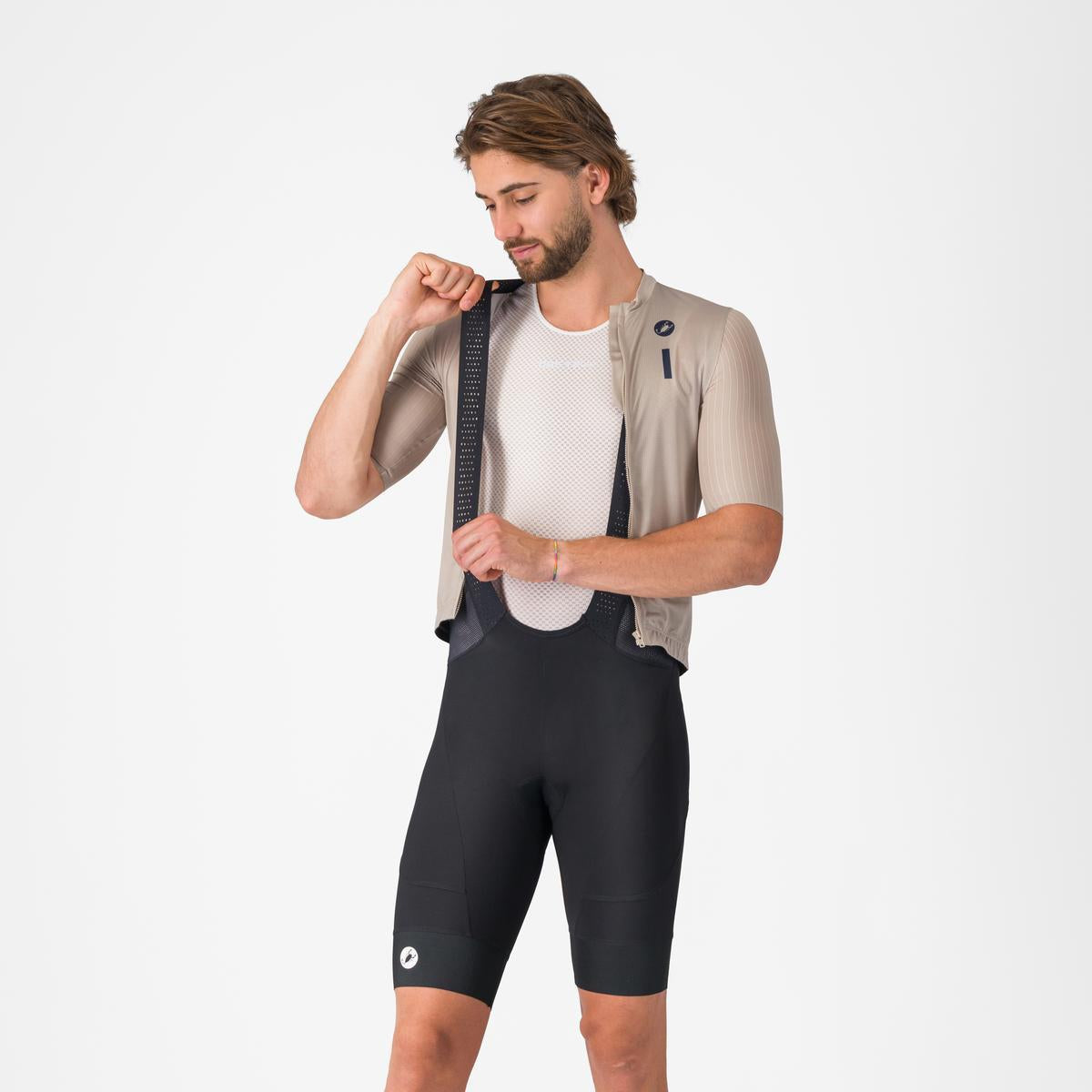 Pantaloni scurti cu bretele Castelli Endurance 4, pentru barbati, negru S