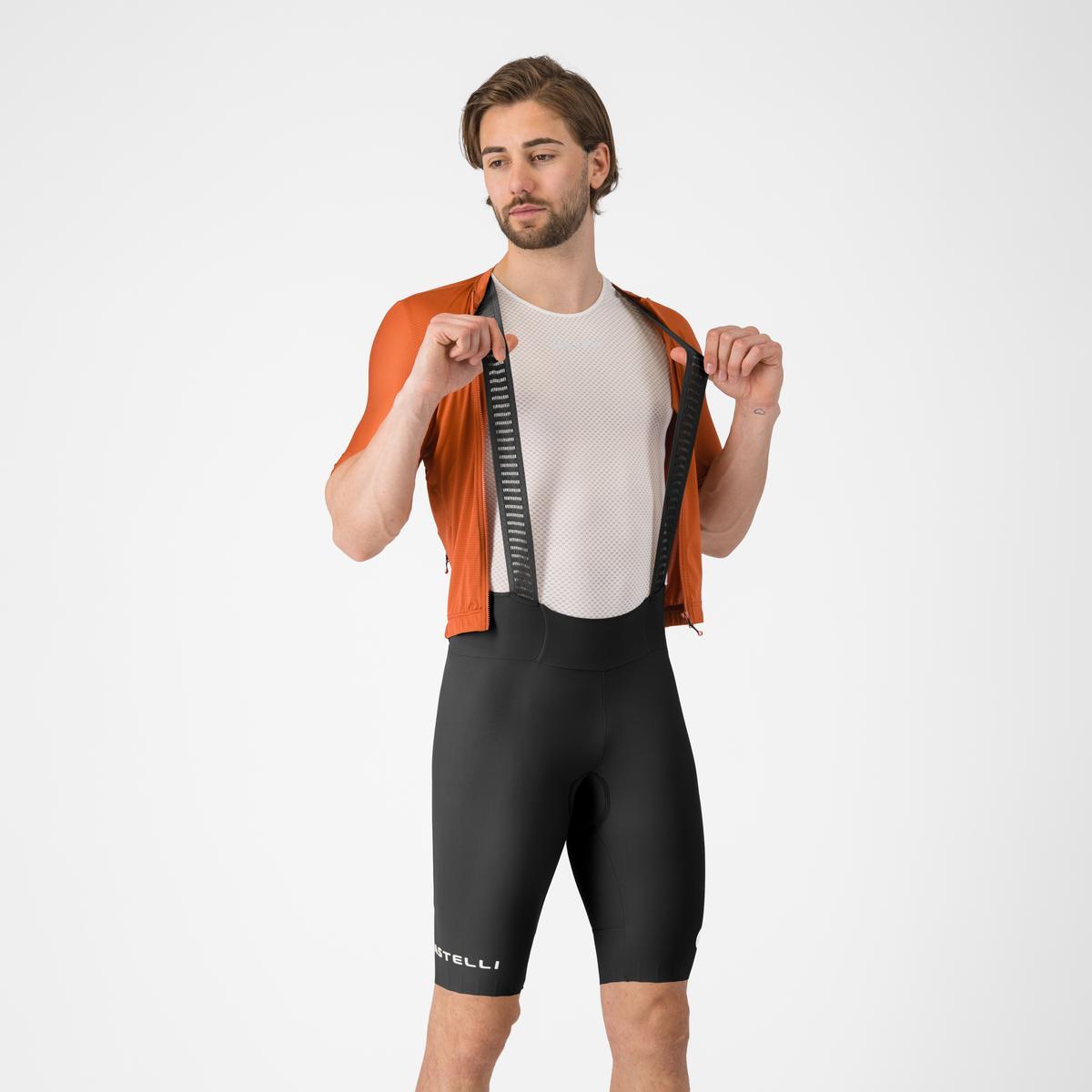 Pantaloni scurti cu bretele Castelli Espresso 2, pentru barbati, negru XXXL