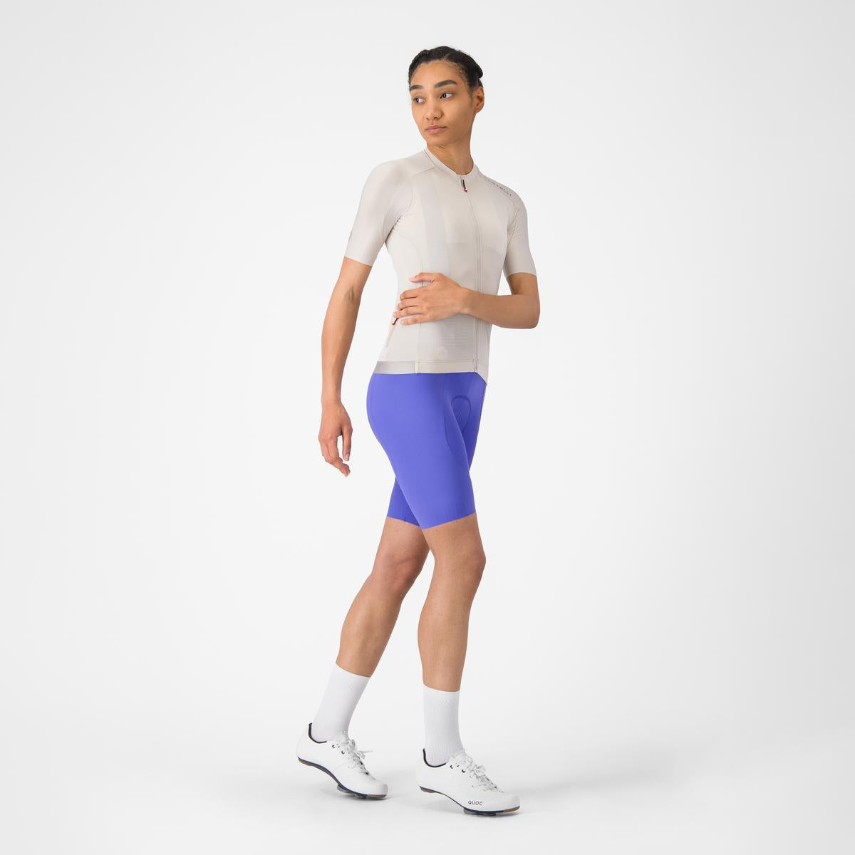 Pantaloni scurti cu bretele Castelli Espresso 2 W DT, pentru femei, violet S