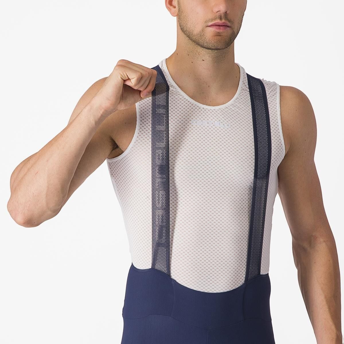 pantaloni scurti cu bretele castelli espresso indigo xl 4