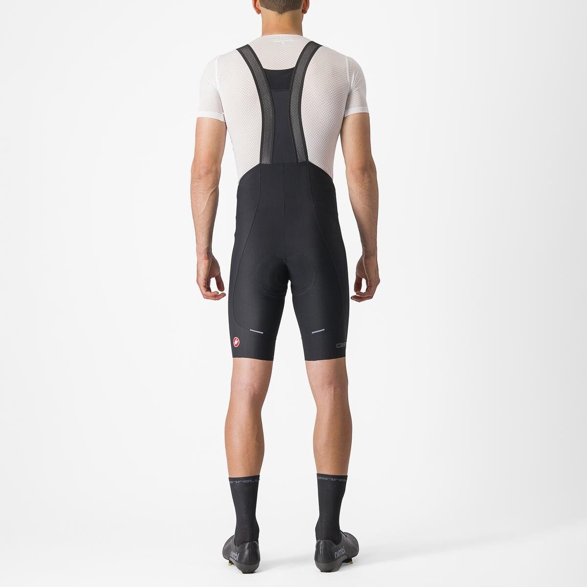 pantaloni scurti cu bretele castelli espresso negru l 1