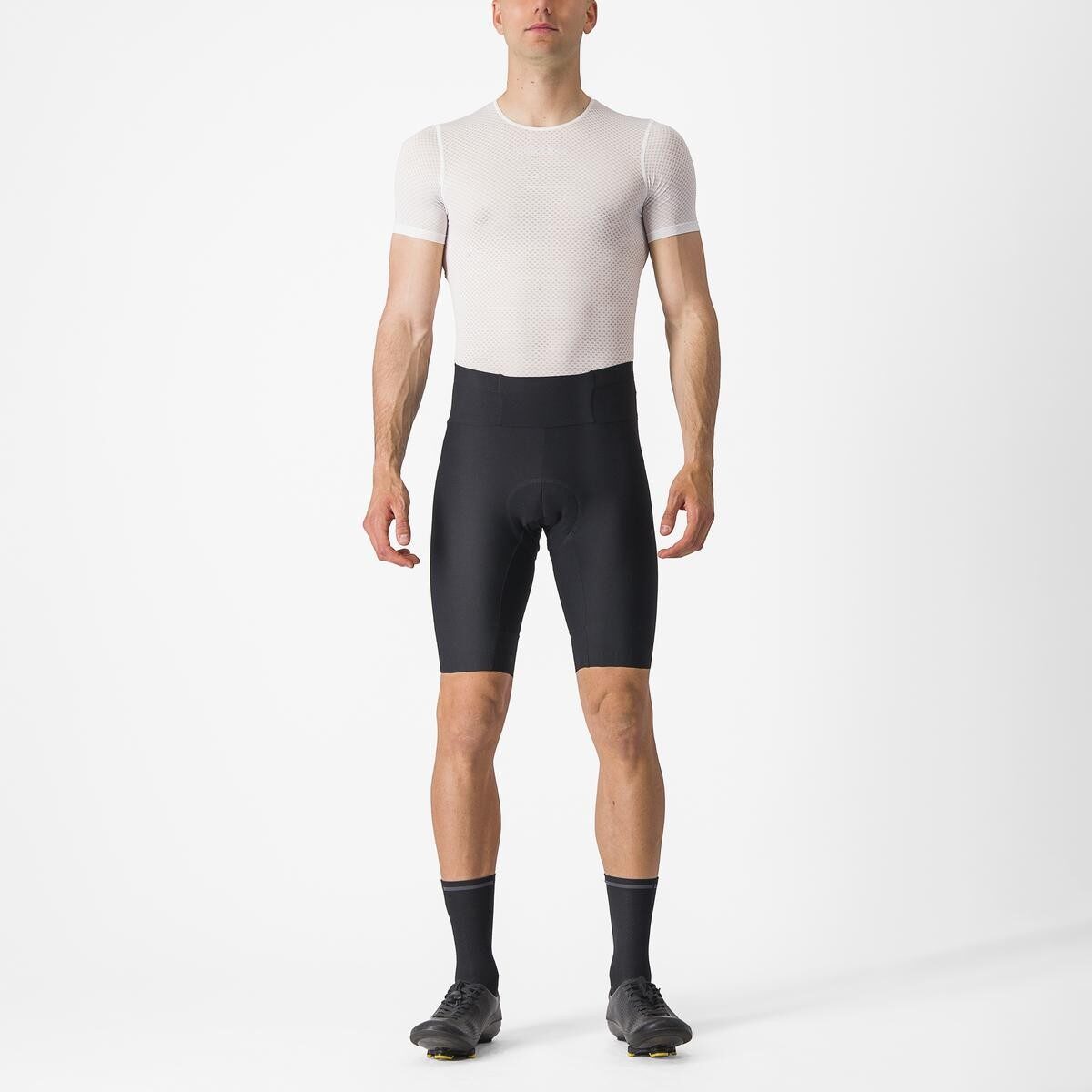 pantaloni scurti cu bretele castelli espresso negru l 6