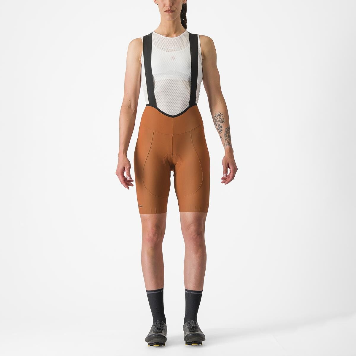 pantaloni scurti cu bretele castelli espresso w dt de dama maro m