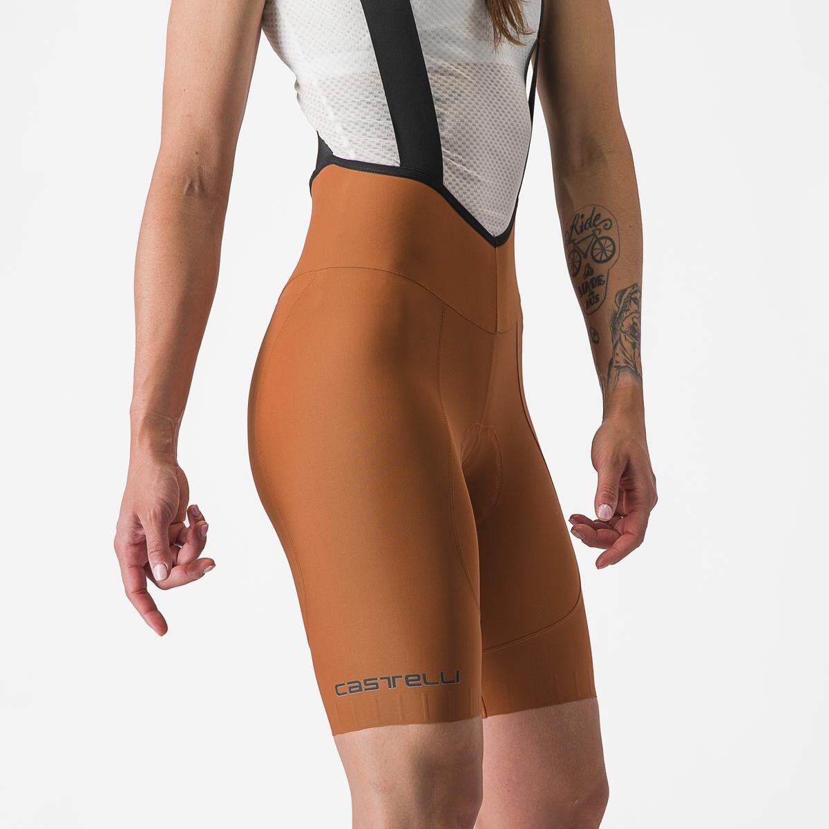 pantaloni scurti cu bretele castelli espresso w dt de dama maro xs 6