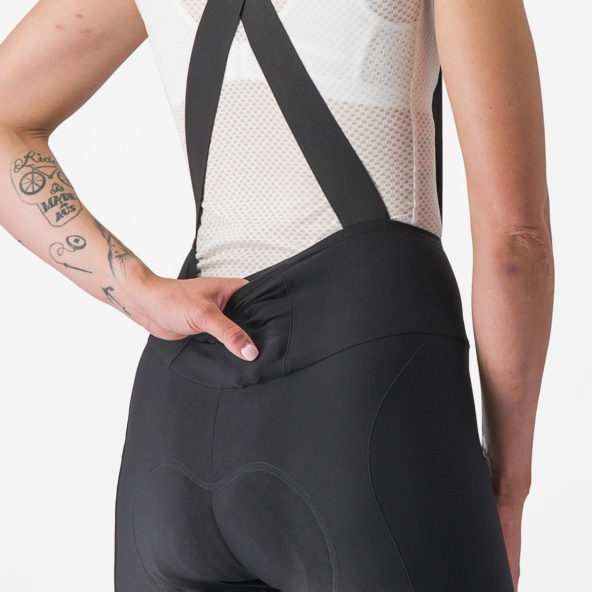 pantaloni scurti cu bretele castelli espresso w dt de dama negru l 3
