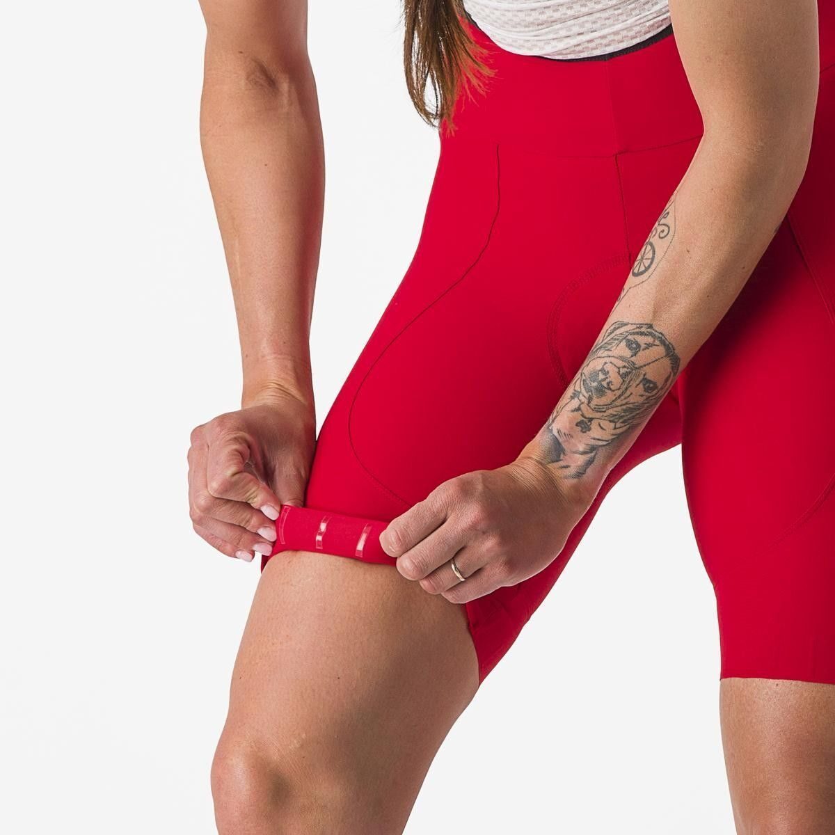 pantaloni scurti cu bretele castelli espresso w dt de dama rosu l 2