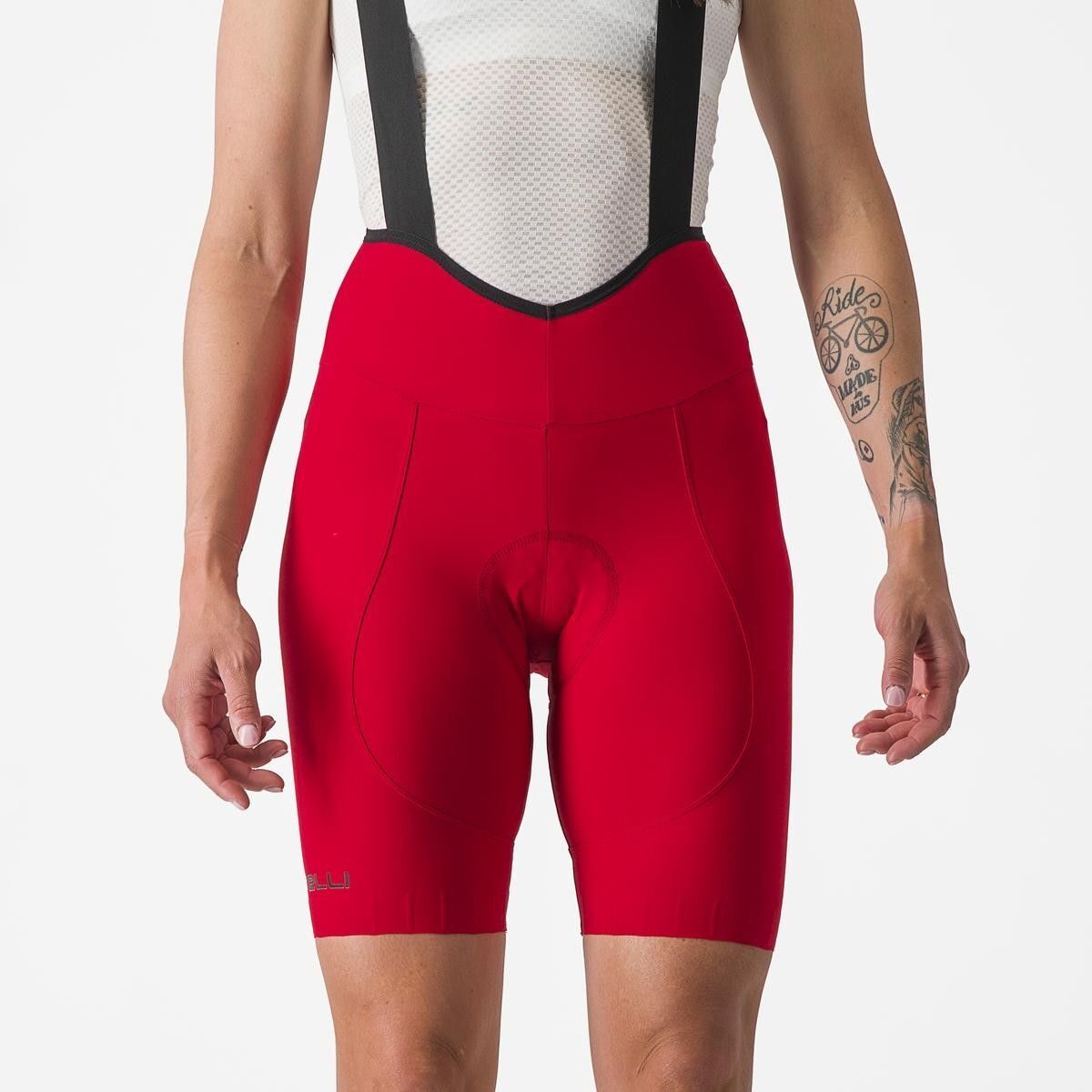 pantaloni scurti cu bretele castelli espresso w dt de dama rosu l 7