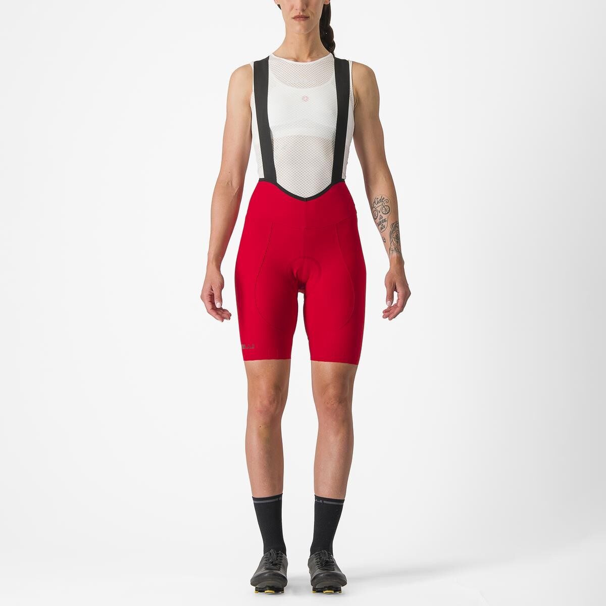 pantaloni scurti cu bretele castelli espresso w dt de dama rosu l
