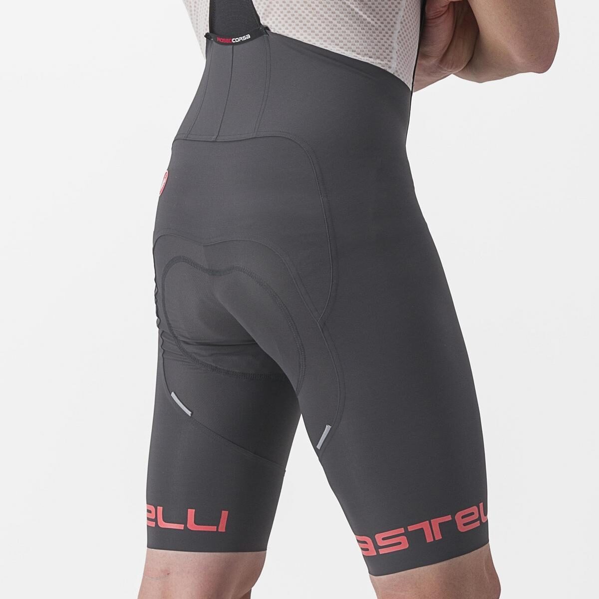 pantaloni scurti cu bretele castelli free aero rc classic visiniu gri l 4