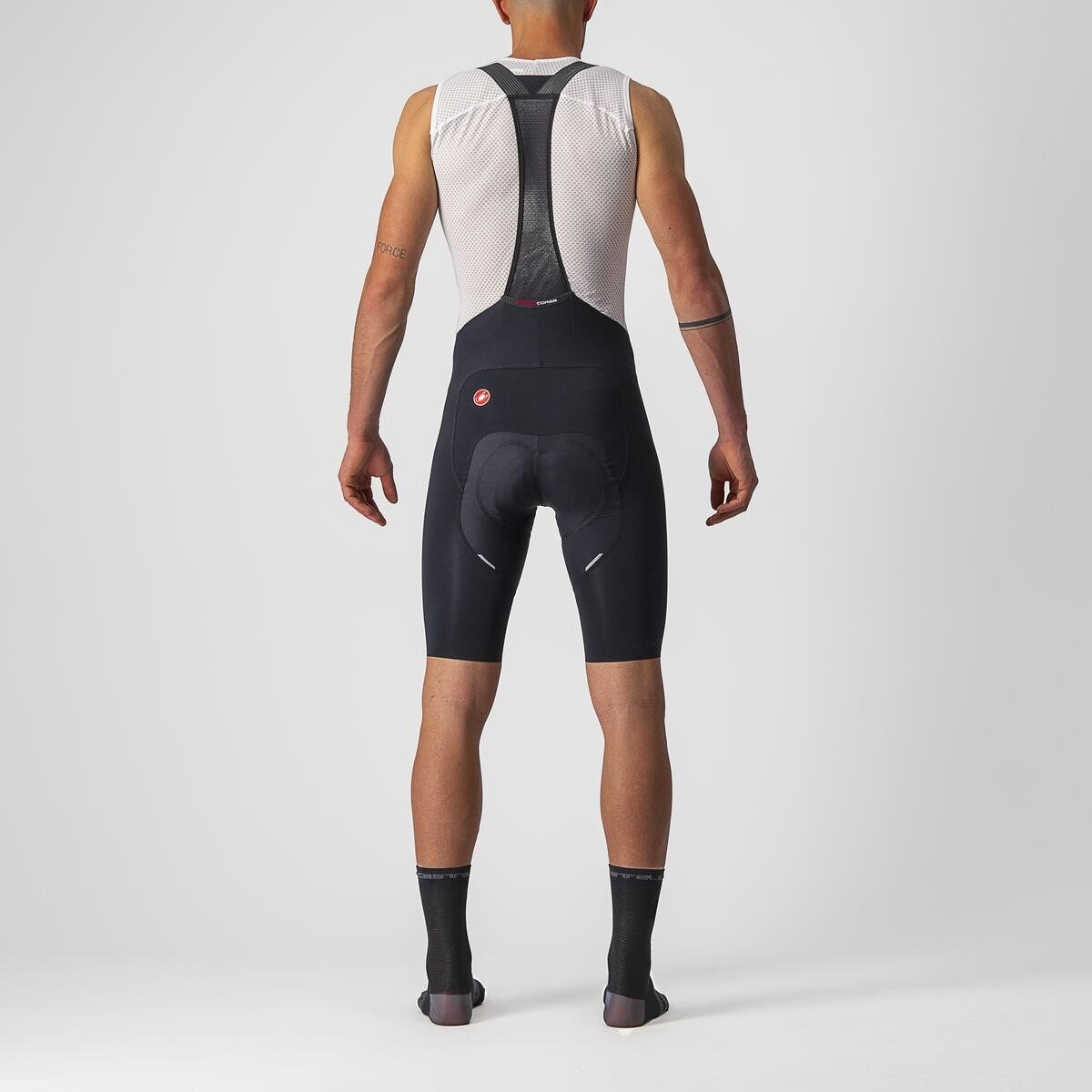 pantaloni scurti cu bretele castelli free aero rc negru s 1