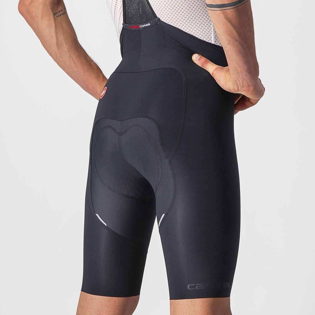 pantaloni scurti cu bretele castelli free aero rc negru s 2