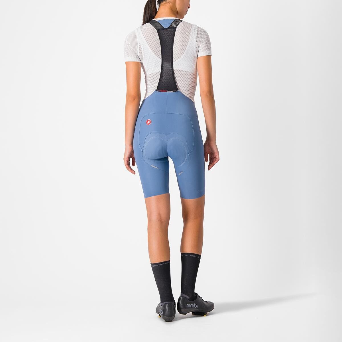 pantaloni scurti cu bretele castelli free aero rc w de dama albastru l 1
