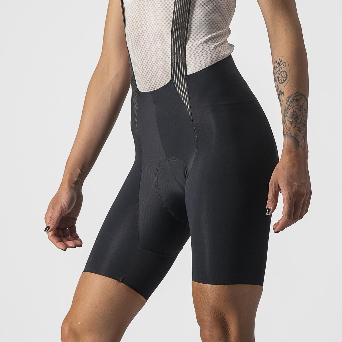 pantaloni scurti cu bretele castelli free aero rc w de dama negru l 5
