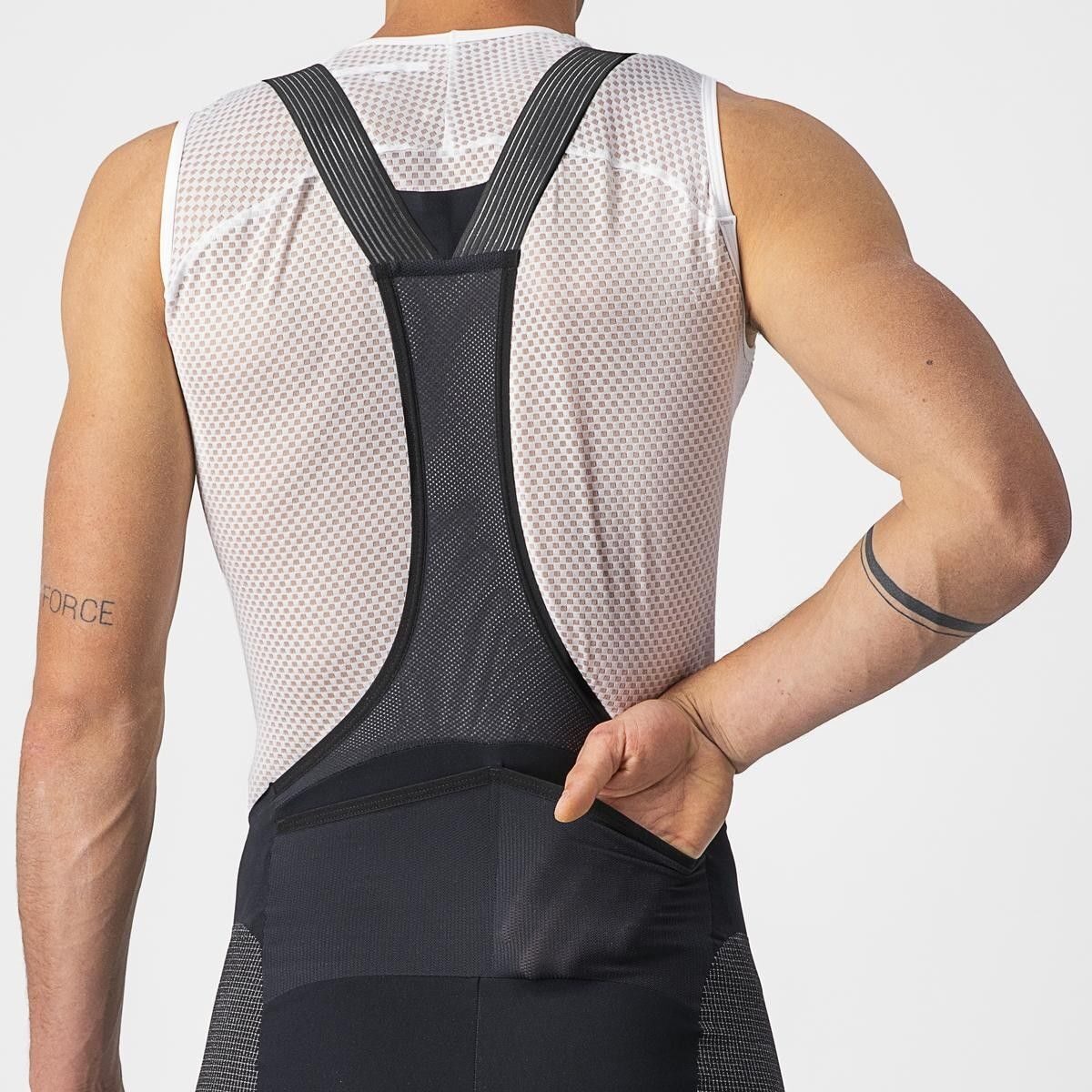 pantaloni scurti cu bretele castelli free unlimited negru l 5