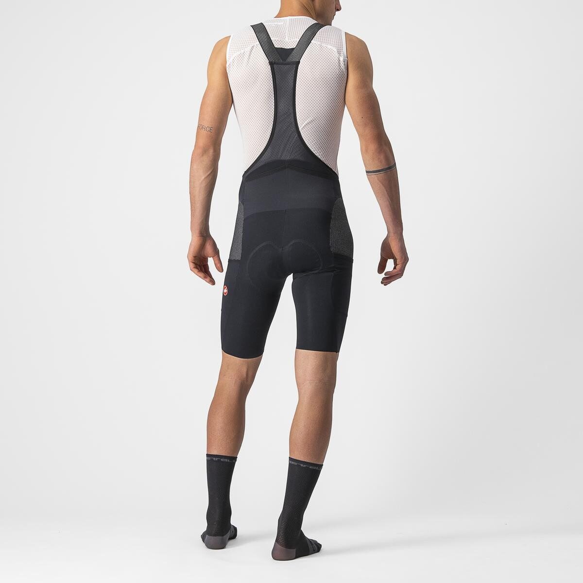 pantaloni scurti cu bretele castelli free unlimited negru m 1